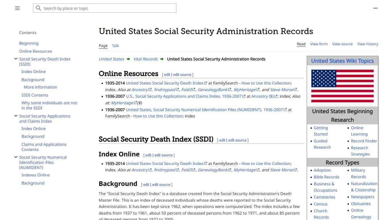 United States Social Security Administration Records • FamilySearch